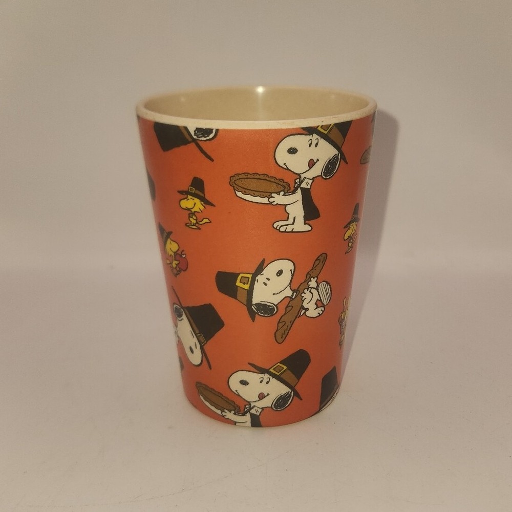 Peanuts Thanksgiving Plastic Cup Snoopy Woodstock toddler kid cup